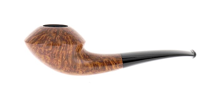 Pipa DUCA CONTE liscia marrone shape 1/8 rhodesian semicurva