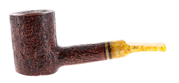 Pipa Savinelli Miele 311 rusticata brownblast shape Poker semicurva filtro 9mm