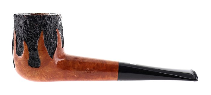 Pipa Castello 100° ANNIVERSARIO TABACCHERIA GUZZI Fiamme rusticata shape stand up billiard Edizione Limitata Numerata N° 14/29