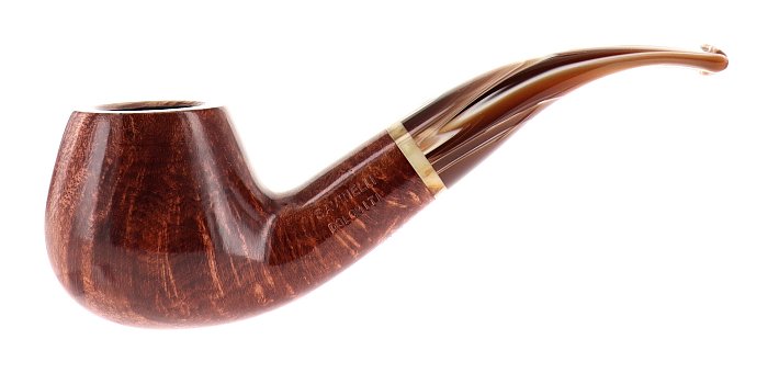 Pipa Savinelli Dolomiti 645 KS liscia marrone shape half bent brandy filtro 6mm
