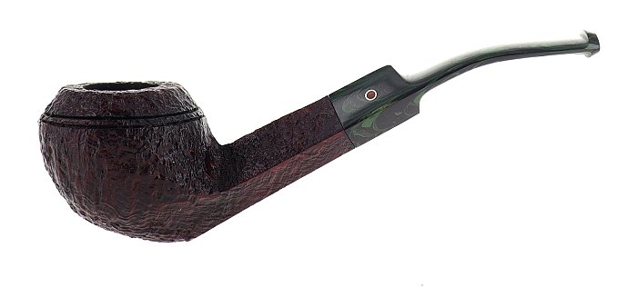 Pipa ASHTON BRINDLE LX sabbiata marrone shape half bent rhodesian