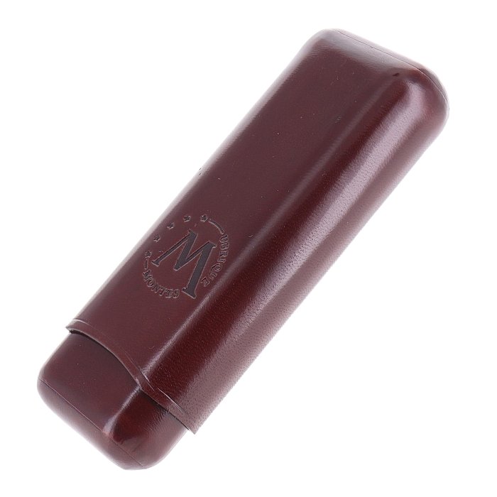 Lubinski - Porta Sigari Montes liscio in Cuoio  - 2 Robusto - Testa di Moro