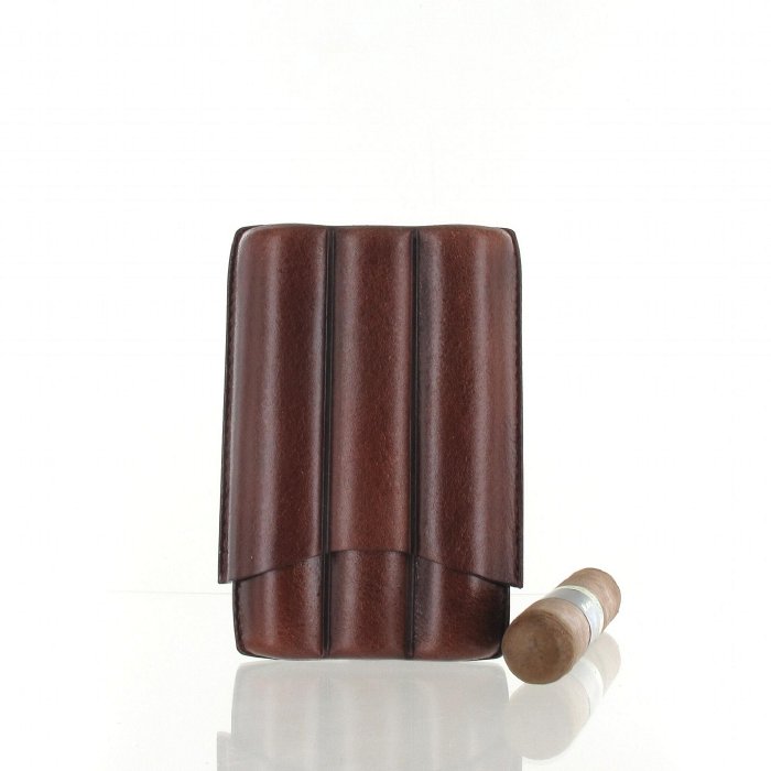 Lubinski - Porta Sigari - Cuoio Marrone - 3 ROBUSTO