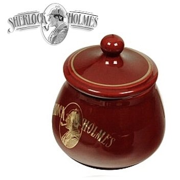 Lubinski - Vaso Porta Tabacco Bombato Piccolo in Ceramica Bordò - Umidificato