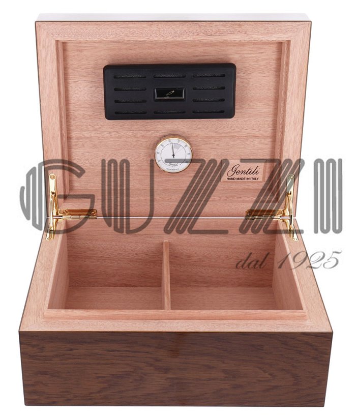 Gentili - Humidor Scatola Umidificata CHE intarsio per 50 Sigari o Toscani
