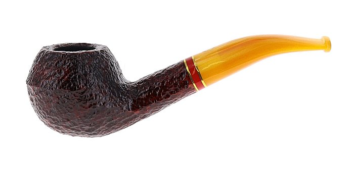Pipa SAVINELLI St. Nicholas 2024 673 KS rusticata shape bent rhodesian - FIltro 6mm - Edizione Limitata