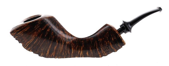 Pipa FIAMMA DI RE 2 CORONE ♛♛ PLUS liscia marrone shape freehand oliphant