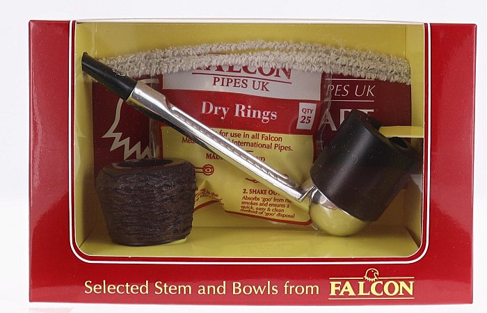 Pipa FALCON base alluminio dritta con teste Genoa e Billiard