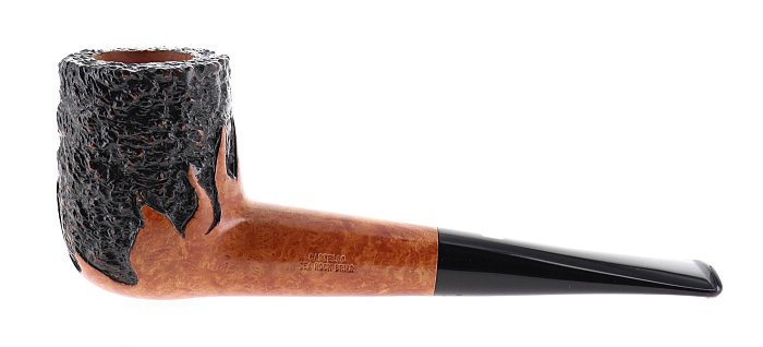 Pipa Castello 100° ANNIVERSARIO TABACCHERIA GUZZI Fiamme rusticata fumè shape stand up fancy billiard Edizione Limitata Numerata N° 10/29