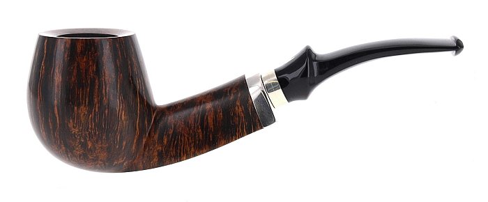 Pipa FIAMMA DI RE 2 CORONE ♛♛ liscia marrone shape apple semicurva
