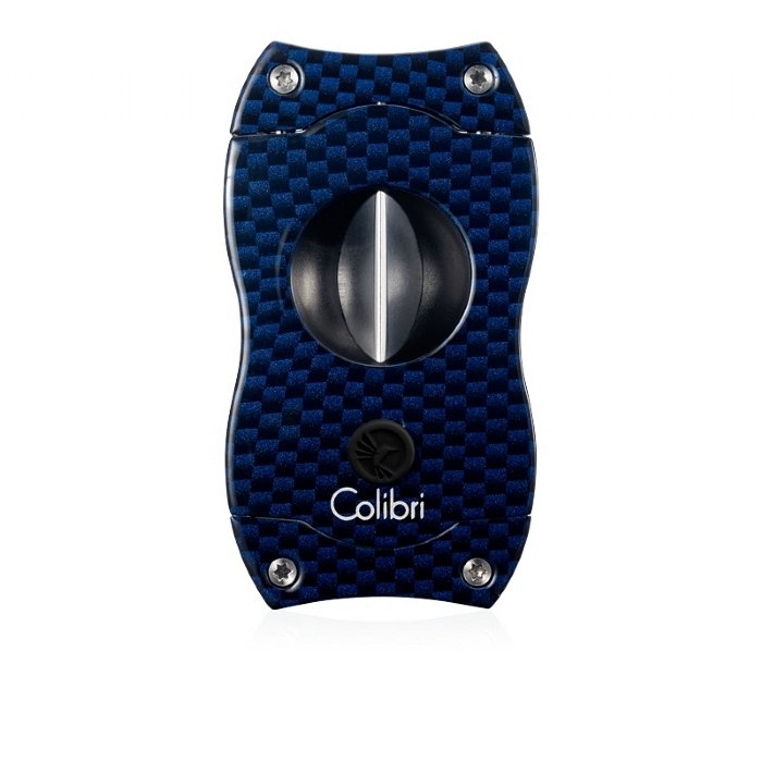 Colibri - Taglia Sigari - V-Cut CARBON FIBER BLU - RING 64
