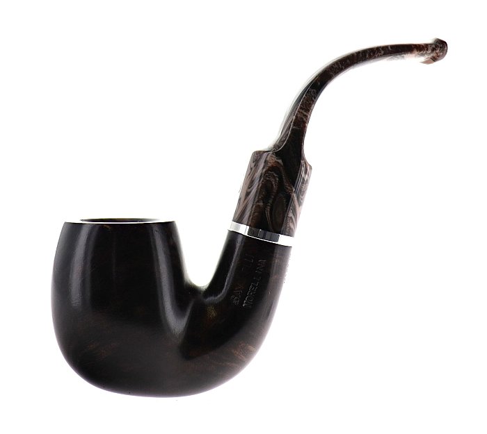 Pipa Savinelli Morellina 614, liscia marrone, shape Billiard molto curva, filtro 6mm