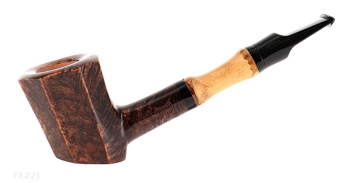 Pipa Mastro Geppetto by Ser Jacopo LISCIA 2 BAMBOO liscia marrone shape panel cherrywood poker