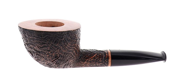 Pipa BACIGALUPI 1 ANCORA sabbiata marrone shape pot brucianaso foratura centrale