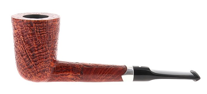 Pipa L'Anatra dalle Uova d'Oro SABBIATA marrone shape straight chimney dublin vera in argento