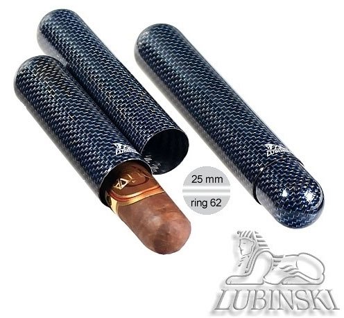 Lubinski - Portasigari 1 DoubleToro in Fibra Carbonio Blu