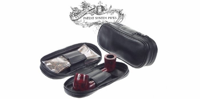 Peterson - Bauletto per 2 Pipe e Accessori/Tabacco