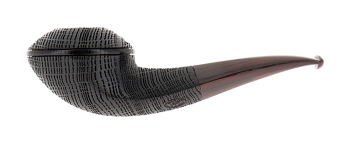 Pipa DUCA BARONE MORTA BOG OAK shape 1/8 rhodesian semicurva