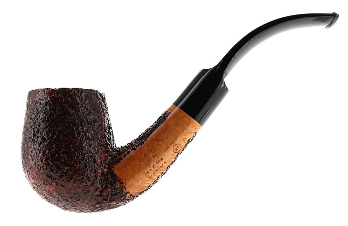 Pipa Ser Jacopo dalla Gemma R1 B MAXIMA MAXIMA rusticata marrone shape magnum bent billiard