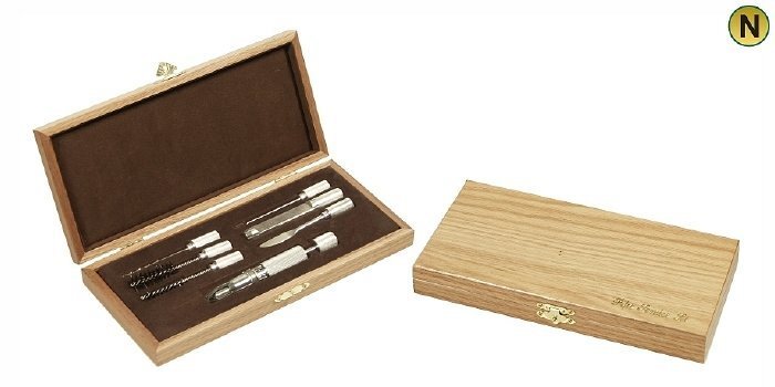 Lubinski - Set per pulizia pipa in scatola di legno Regal Reamer