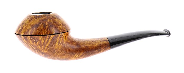 Pipa DUCA CONTE liscia marrone shape 1/8 rhodesian semicurva