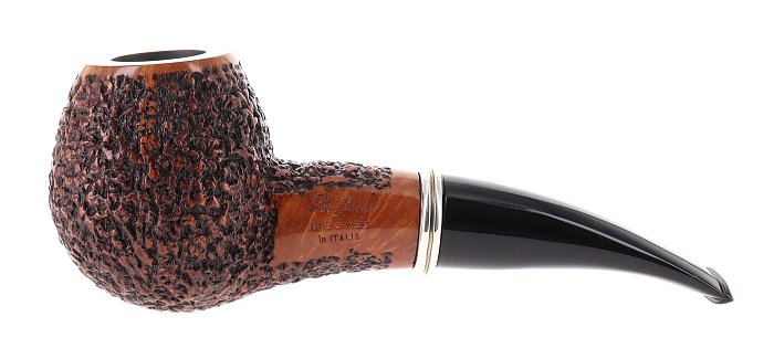 Pipa Ser Jacopo dalla Gemma R1 C PICTA PICASSO 24 rusticata marrone shape magnum hawkbill vera in argento