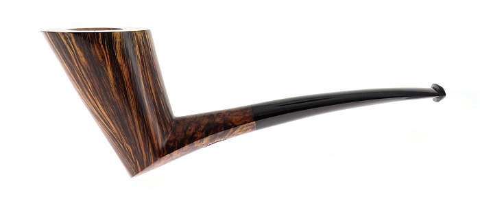 Pipa REGINA SCARLATTA 5 CORONE liscia gold/black contrast shape dublin pickaxe semicurva