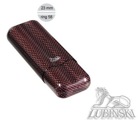Lubinski - Portasigari 2 Double Toro in Fibra Carbonio Rosso