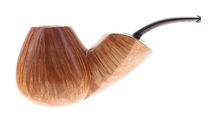 Pipa Sebastiano Risté liscia chiara shape freehand bent brandy