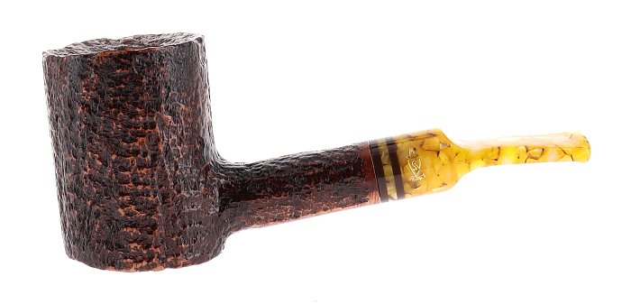 Pipa Savinelli Miele 311 rusticata brownblast, shape Poker semicurva, filtro 6mm