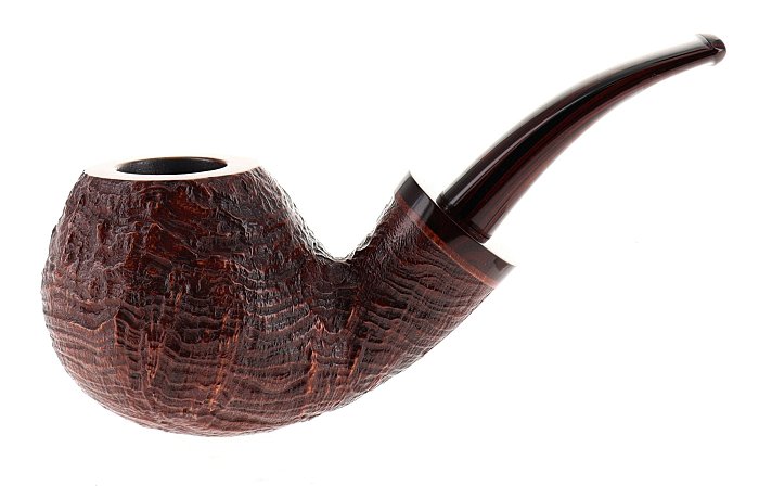 Pipa LA BIOTA sabbiata marrone shape full bent apple