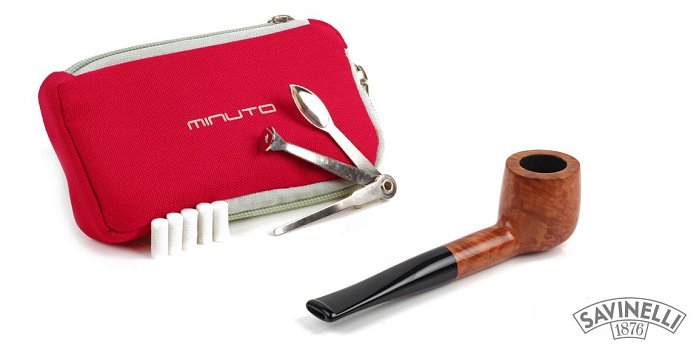 Pipa Savinelli - Minuto 109 Liscia Dritta Chiara con Kit PrimaPipa
