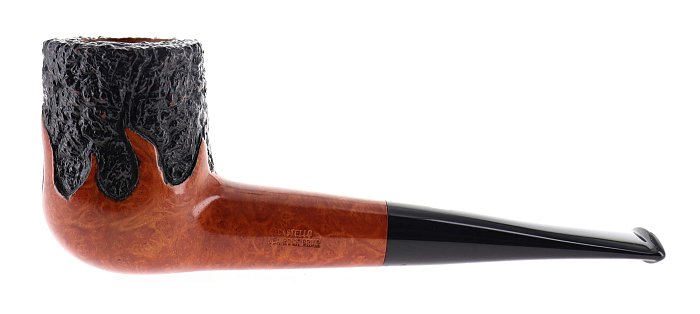 Pipa Castello 100° ANNIVERSARIO TABACCHERIA GUZZI Fiamme rusticata shape stand up billiard Edizione Limitata Numerata N° 25/29