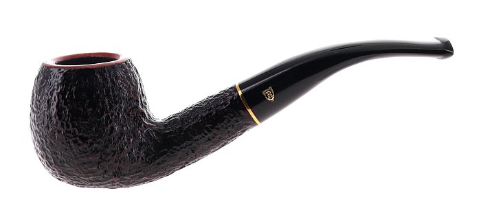 Pipa Savinelli Roma 673 KS rusticata marrone shape Rhodesian curva, filtro 6mm