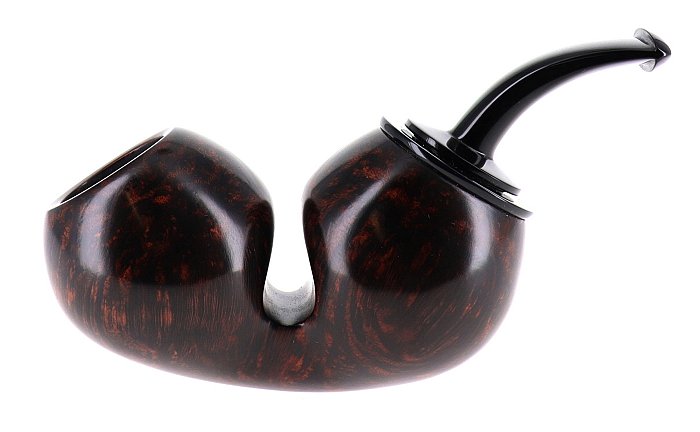 Pipa Mimmo Provenzano GRADO C BEE REVERSE CALABASH liscia marrone shape freehand