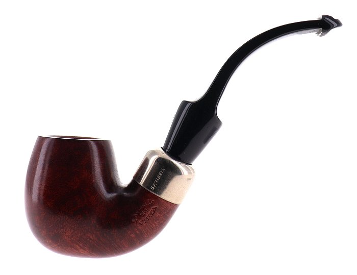 Pipa Savinelli - NEW DRY SYSTEM liscia marrone 613 shape bent Billiard, filtro 9mm