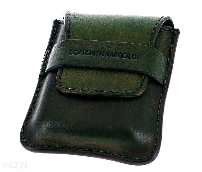Manifattura Toscana Sigari - Astuccio 4 STORTIGNACCOLO Scorciati in Vero Cuoio Verde