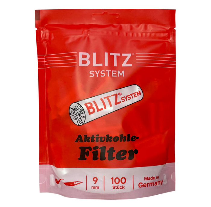 Blitz Swiss - BAG PACK 100 Filtri a Carbone Attivo - 9mm