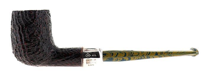 Pipa ASHTON BRINDLE XX sabbiata marrone shape army billiard vera in argento