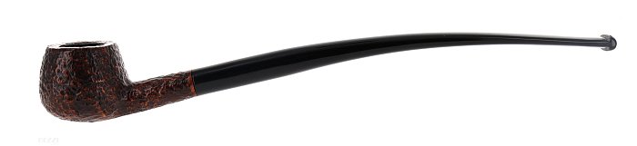 Pipa Savinelli Churchwarden 313, Rusticata Brownblast, shape Prince semicurva, filtro 3mm