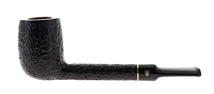 Pipa Savinelli Roma 701 rusticata, rusticata marrone, shape Lovat dritta dalla canna fine, filtro 6mm