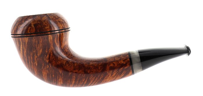 Pipa Damini liscia marrone shape cornetta oliphant