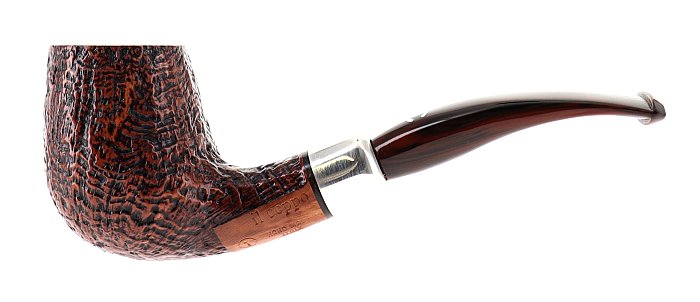Pipa Il Ceppo GRUPPO 1 sabbiata marrone shape billiard semicurva vera in argento