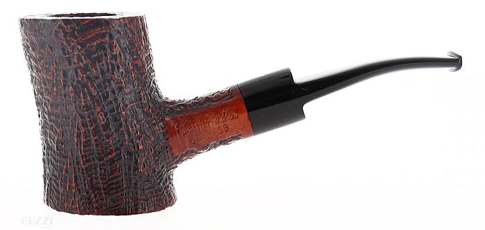 Pipa Caminetto 06.39 sabbiata marrone shape stand up cherrywood poker 9mm