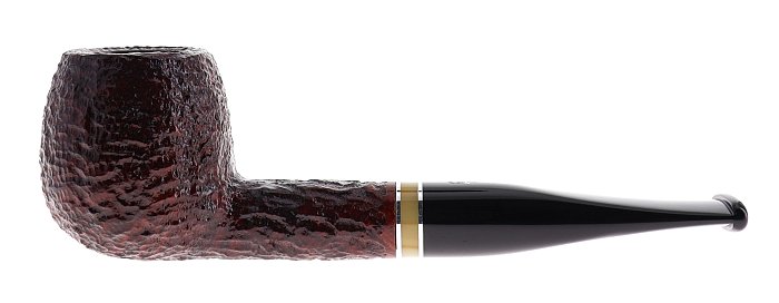 Pipa Savinelli Oscar 207 rusticata, marrone scuro, shape Apple dritta, filtro 9mm
