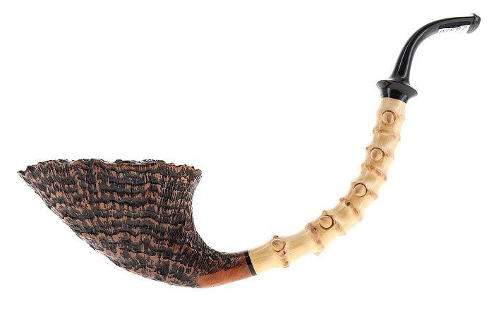 Pipa C-pipe GRUPPO 7 BAMBOO sabbiata marrone shape magnum dublin barktop semicurva