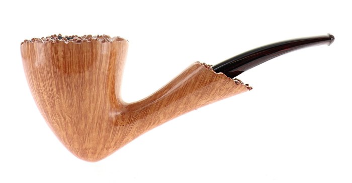 Pipa LA BIOTA liscia fiammata shape bent dublin barktop