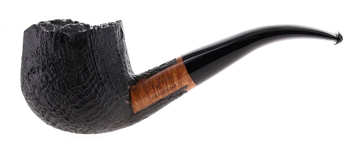 Pipa Ser Jacopo dalla Gemma S1 B MAXIMA MAXIMA sabbiata nera shape magnum half bent pot barktop