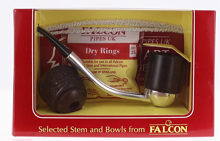 Pipa FALCON base alluminio curva con teste Genoa e Dublin