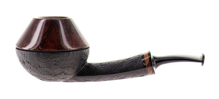 Pipa Piero Vitale ** 2 STELLE sabbiata scura shape rhodesian semicurva